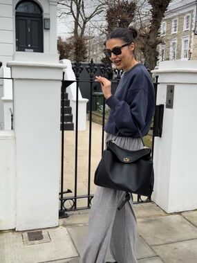 Zara  Gray Wide-Leg Lounge Balloon Pants